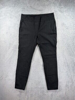 Dalia Women's Black Pull-On Pants Medium Stretch Ponte Slim Leg Career